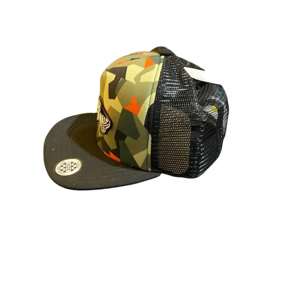 NWT vans classic patch trucker plus boys green and black baseball cap